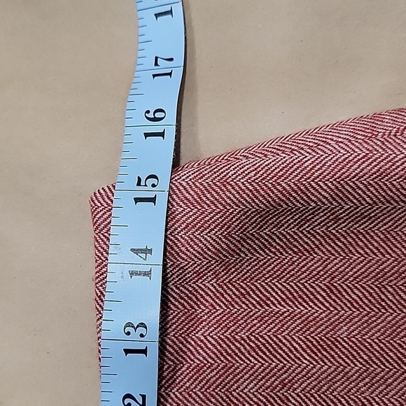 J Crew 100% Wool A-Line Chevron Skirt, Size 6, Excellent Condition! Brick Red - Picture 8 of 12